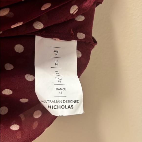 Nicholas - Polka Dot Smocked Sheer Top - 10 - Picture 5 of 12